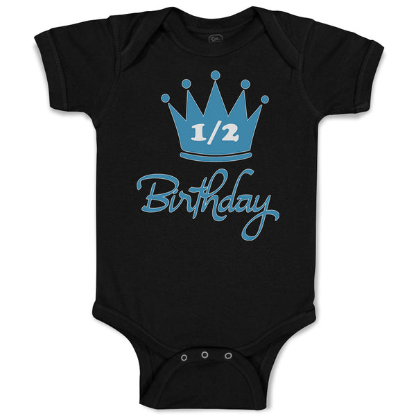 Baby Clothes Crown 1 2 Birthday Celebration on Occasion Baby Bodysuits Cotton