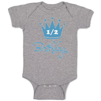 Baby Clothes Crown 1 2 Birthday Celebration on Occasion Baby Bodysuits Cotton