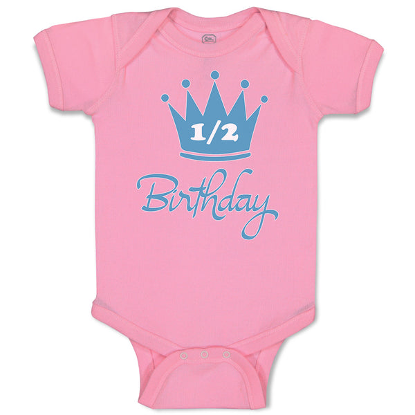 Baby Clothes Crown 1 2 Birthday Celebration on Occasion Baby Bodysuits Cotton