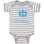 Baby Clothes Crown 1 2 Birthday Celebration on Occasion Baby Bodysuits Cotton