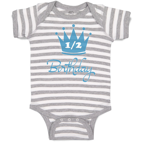 Baby Clothes Crown 1 2 Birthday Celebration on Occasion Baby Bodysuits Cotton