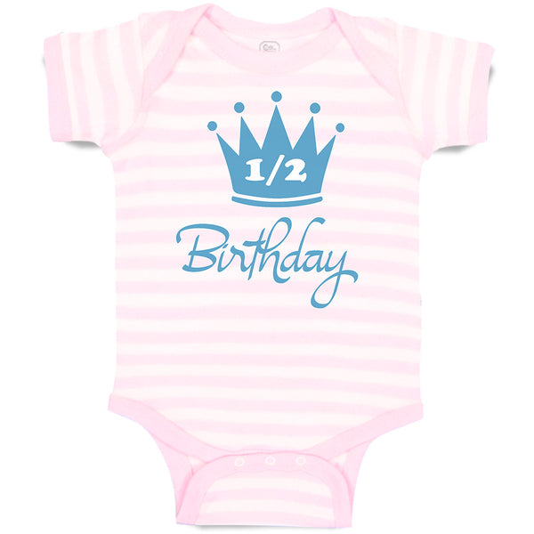 Baby Clothes Crown 1 2 Birthday Celebration on Occasion Baby Bodysuits Cotton