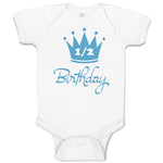 Baby Clothes Crown 1 2 Birthday Celebration on Occasion Baby Bodysuits Cotton