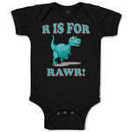 Baby Clothes Dinosaur T-Rex R Is for Rawr! Dino Baby Bodysuits Boy & Girl Cotton