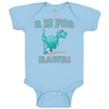 Baby Clothes Dinosaur T-Rex R Is for Rawr! Dino Baby Bodysuits Boy & Girl Cotton