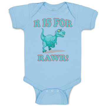Baby Clothes Dinosaur T-Rex R Is for Rawr! Dino Baby Bodysuits Boy & Girl Cotton