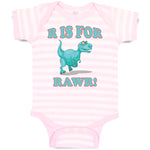 Baby Clothes Dinosaur T-Rex R Is for Rawr! Dino Baby Bodysuits Boy & Girl Cotton