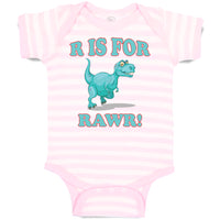 Baby Clothes Dinosaur T-Rex R Is for Rawr! Dino Baby Bodysuits Boy & Girl Cotton