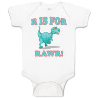 Baby Clothes Dinosaur T-Rex R Is for Rawr! Dino Baby Bodysuits Boy & Girl Cotton