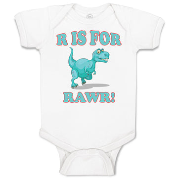 Baby Clothes Dinosaur T-Rex R Is for Rawr! Dino Baby Bodysuits Boy & Girl Cotton