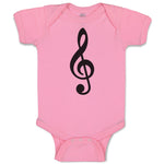 Baby Clothes Musical Clef and Treble Note Symbol Baby Bodysuits Cotton
