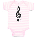 Baby Clothes Musical Clef and Treble Note Symbol Baby Bodysuits Cotton