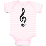 Baby Clothes Musical Clef and Treble Note Symbol Baby Bodysuits Cotton