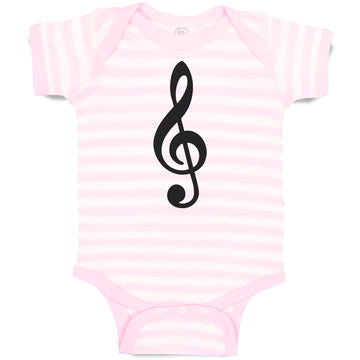 Baby Clothes Musical Clef and Treble Note Symbol Baby Bodysuits Cotton