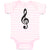 Baby Clothes Musical Clef and Treble Note Symbol Baby Bodysuits Cotton