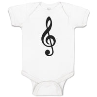 Baby Clothes Musical Clef and Treble Note Symbol Baby Bodysuits Cotton