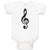 Baby Clothes Musical Clef and Treble Note Symbol Baby Bodysuits Cotton