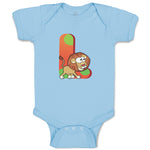 Baby Clothes L Lion Monogram Initial Baby Bodysuits Boy & Girl Cotton
