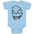 Baby Clothes Scary Skull Facial Expression Funny Baby Bodysuits Cotton