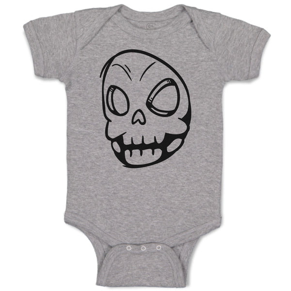 Baby Clothes Scary Skull Facial Expression Funny Baby Bodysuits Cotton