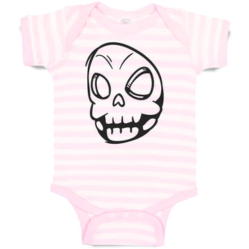Baby Clothes Scary Skull Facial Expression Funny Baby Bodysuits Cotton