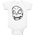 Baby Clothes Scary Skull Facial Expression Funny Baby Bodysuits Cotton