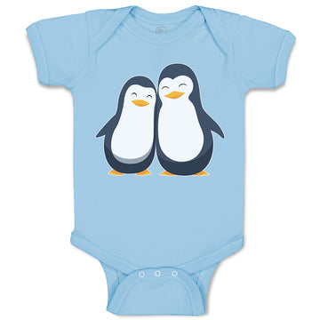 Baby Clothes Aquatic Twin Penguins Flightless Birds Baby Bodysuits Cotton