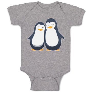 Baby Clothes Aquatic Twin Penguins Flightless Birds Baby Bodysuits Cotton