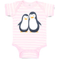Baby Clothes Aquatic Twin Penguins Flightless Birds Baby Bodysuits Cotton