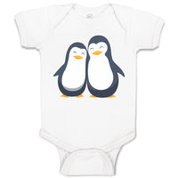 Baby Clothes Aquatic Twin Penguins Flightless Birds Baby Bodysuits Cotton