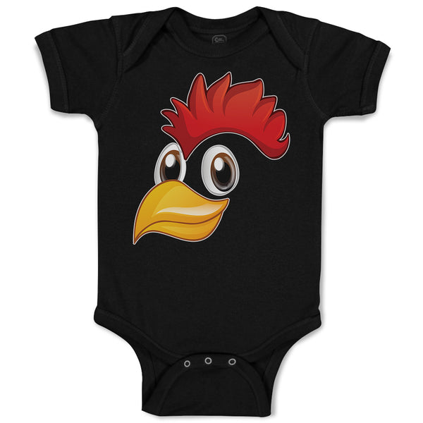 Baby Clothes Rooster with Sharp Beak Domesticated Fowl Baby Bodysuits Cotton