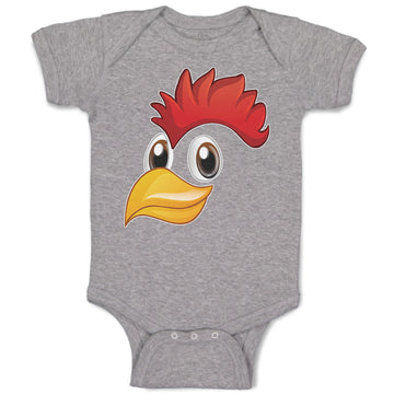 Baby Clothes Rooster with Sharp Beak Domesticated Fowl Baby Bodysuits Cotton