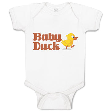 Baby Clothes Duckling Baby Duck Aquatic Bird with Beak Baby Bodysuits Cotton