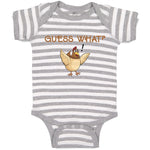 Baby Clothes Chicken Guess What Question Mark Domesticated Fowl Baby Bodysuits