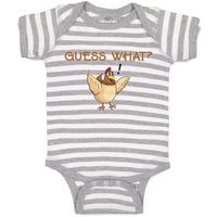 Baby Clothes Chicken Guess What Question Mark Domesticated Fowl Baby Bodysuits