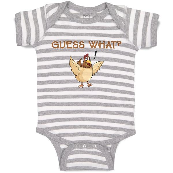 Baby Clothes Chicken Guess What Question Mark Domesticated Fowl Baby Bodysuits