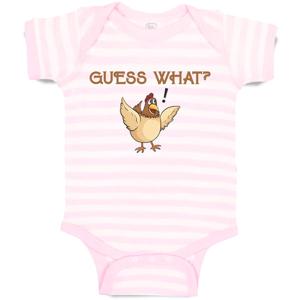 Baby Clothes Chicken Guess What Question Mark Domesticated Fowl Baby Bodysuits