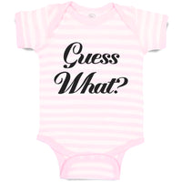 Baby Clothes Guess What Question Mark Doubt Sign Baby Bodysuits Cotton