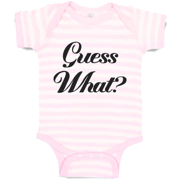 Baby Clothes Guess What Question Mark Doubt Sign Baby Bodysuits Cotton