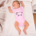 Baby Clothes Pig Domestic Animal Mammal with Flat Snout Baby Bodysuits Cotton