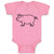 Baby Clothes Pig Domestic Animal Mammal with Flat Snout Baby Bodysuits Cotton