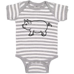 Baby Clothes Pig Domestic Animal Mammal with Flat Snout Baby Bodysuits Cotton