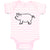 Baby Clothes Pig Domestic Animal Mammal with Flat Snout Baby Bodysuits Cotton