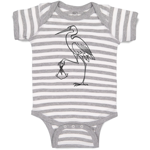 Stork Bird with Beak Crane Brings New Born