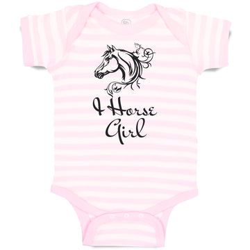 Baby Clothes Horse Tattoo Girl Animal Head Baby Bodysuits Boy & Girl Cotton