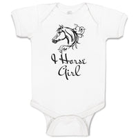 Baby Clothes Horse Tattoo Girl Animal Head Baby Bodysuits Boy & Girl Cotton