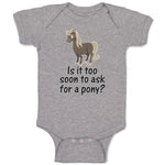 Baby Clothes Young Horse Is It Too Soon to Ask for A Pony Question Mark Sign