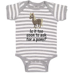 Baby Clothes Young Horse Is It Too Soon to Ask for A Pony Question Mark Sign