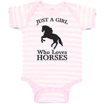 Baby Clothes Just A Girl Who Loves Horses Silhouette Baby Bodysuits Cotton