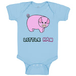 Baby Clothes Pink Pig Saying Little Ham Farm Baby Bodysuits Boy & Girl Cotton